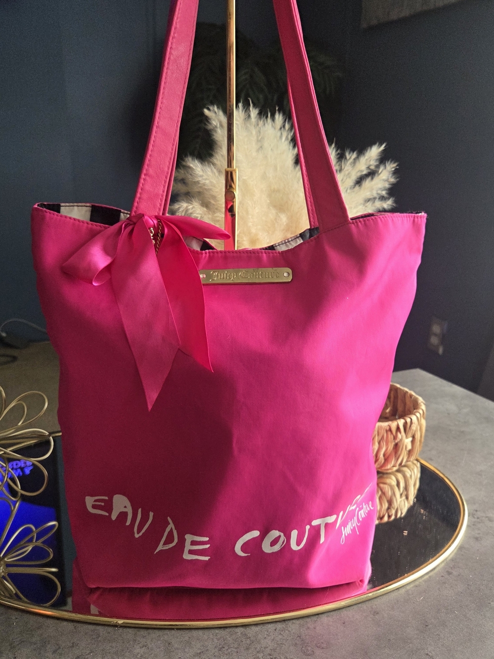 Juicy Couture Pink Everyday Statement Tote | Coquette Barbiecore Shoulder Bag